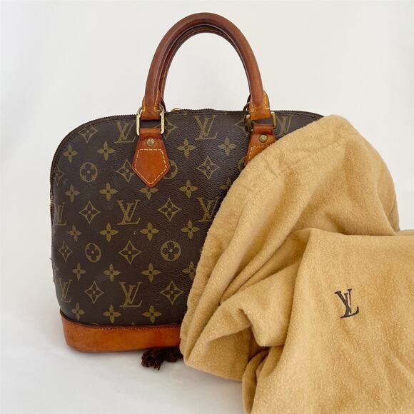 LOUIS VUITTON Vintage Alma PM Leather Handbag Satchel - Picture 14 of 15